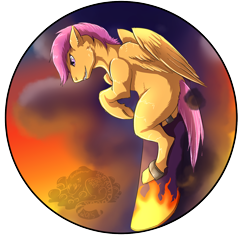 Size: 1300x1230 | Tagged: safe, artist:kuroleopard, scootaloo, cloud, simple background, solo, surfing, transparent background