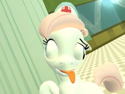 Size: 1400x1050 | Tagged: safe, artist:soad24k, nurse redheart, pony, 3d, derp, gmod, goofy, silly, silly face, silly pony, tongue out