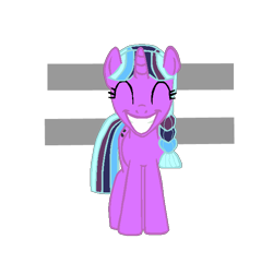 Size: 632x608 | Tagged: safe, artist:serennarae, oc, oc only, pony, unicorn, equal cutie mark, equalized, smiling, solo