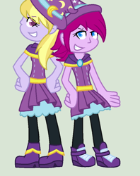 Size: 672x848 | Tagged: safe, artist:imtailsthefoxfan, fuchsia blush, lavender lace, equestria girls, rainbow rocks, female, trixie and the illusions