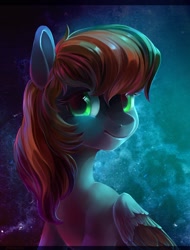Size: 1560x2048 | Tagged: safe, artist:share dast, oc, oc only, pegasus, pony, cute, looking at you, solo, space