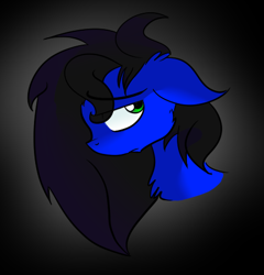 Size: 449x468 | Tagged: safe, artist:kittensneezikuns, oc, oc only, oc:sweet sound, pony, bust, floppy ears, long mane, male, ponysona, portrait, sad, solo