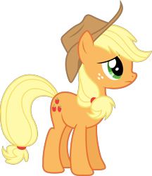 Size: 5076x5883 | Tagged: safe, artist:djdavid98, artist:uxyd, derpibooru import, applejack, earth pony, pony, bridle gossip, absurd resolution, simple background, solo, transparent background, vector