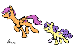 Size: 1400x920 | Tagged: safe, artist:rwl, scootaloo, oc, crusaders of the lost mark, cutie mark, older, prosthetic limb, prosthetics, the cmc's cutie marks