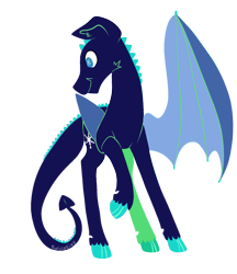 Size: 779x902 | Tagged: safe, artist:tinyfeather, oc, oc only, oc:frost flow, dracony, solo