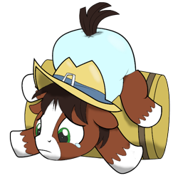 Size: 550x550 | Tagged: safe, artist:artiecanvas, artist:scribe-feather, trouble shoes, barrel, cute, diaper, poofy diaper, solo, unshorn fetlocks, younger