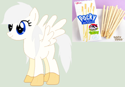 Size: 554x386 | Tagged: safe, artist:strawberrymilkadopts, food pony, original species, food, pocky, ponified, solo