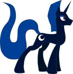 Size: 698x706 | Tagged: safe, artist:rexlupin, oc, oc only, oc:nightfall, pony, unicorn, male, nightmare, nightmare ersatz, nightmarified, simple background, solo, transparent background