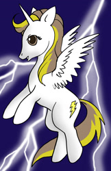 Size: 1024x1576 | Tagged: safe, artist:koku-chan, alicorn, pony, cutie mark, hero, lightning, mary marvel, ponified