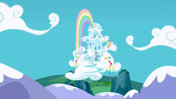 Size: 1280x720 | Tagged: safe, screencap, wonderbolts academy, cloud, cloudy, rainbow dash's house, scenery