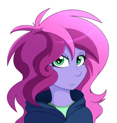 Size: 1000x1054 | Tagged: safe, artist:php92, oc, oc only, oc:wildberry, equestria girls, bust, clothes, equestria girls-ified, hoodie, portrait, simple background, solo, white background