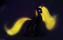 Size: 2000x1272 | Tagged: safe, artist:das_leben, alicorn, original species, unicorn, alone, bust, night, portrait, solo