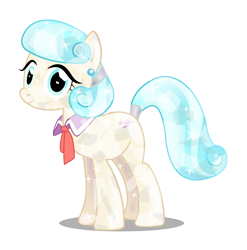 Size: 3371x3417 | Tagged: safe, artist:infinitewarlock, coco pommel, crystallized, race swap, simple background, solo, transparent background, vector