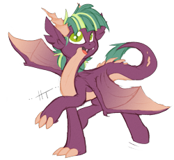 Size: 839x776 | Tagged: safe, artist:hellticket, oc, oc only, oc:flintspark, dracony, hybrid, interspecies offspring, next generation, offspring, parent:spike, parent:twilight sparkle, parents:twispike, solo