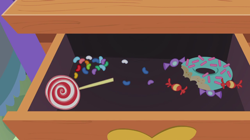 Size: 1280x716 | Tagged: safe, screencap, equestria girls, rainbow rocks, candy, donut, dresser, jelly beans, lollipop, no pony