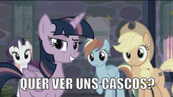 Size: 720x407 | Tagged: safe, spoiler:s05, brazil, hooves, image macro, meme, portuguese