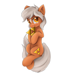 Size: 1954x2250 | Tagged: safe, artist:ardail, edit, earth pony, pony, blushing, cropped, cute, epona, eponadorable, female, looking at you, mare, mouth hold, nom, on side, ponified, simple background, smiling, smiling at you, solo, the legend of zelda, transparent background, triforce