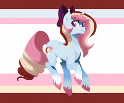 Size: 3000x2500 | Tagged: safe, artist:kianamai, oc, oc only, oc:neigh-apolitan, bow, freckles, hair bow, smiling, solo, unshorn fetlocks