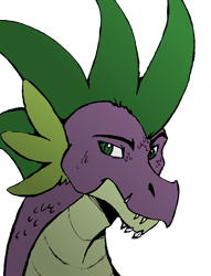 Size: 1024x1342 | Tagged: artist needed, safe, spike, dragon, older, older spike, solo