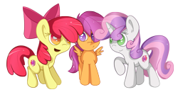 Size: 2277x1184 | Tagged: safe, artist:flamevulture17, apple bloom, scootaloo, sweetie belle, crusaders of the lost mark, cutie mark, cutie mark crusaders, simple background, the cmc's cutie marks, transparent background