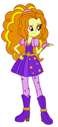 Size: 3400x7400 | Tagged: safe, artist:mixiepie, adagio dazzle, human, equestria girls, absurd resolution, alternate universe, clothes, fingerless gloves, gloves, hand on hip, high heel boots, paint tool sai, pointing, raised eyebrow, role reversal, simple background, solo, transparent background