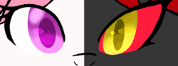 Size: 2319x876 | Tagged: safe, artist:potzm, oc, oc only, oc:lawyresearch, oc:lawyshadow, close-up, doodle, eyes