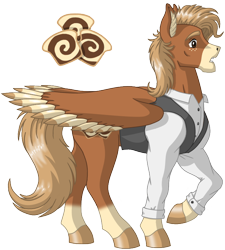 Size: 680x757 | Tagged: safe, artist:kryptid, oc, oc only, oc:marble rye, pegasus, pony, clothes, shirt, solo, vest