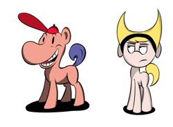 Size: 1159x849 | Tagged: safe, artist:gapaot, billy, mandy, ponified, the grim adventures of billy and mandy, what has science done