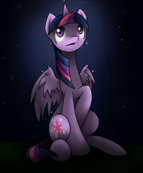 Size: 1024x1242 | Tagged: safe, artist:jadekettu, twilight sparkle, twilight sparkle (alicorn), alicorn, pony, female, looking up, mare, solo