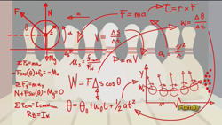 Size: 854x480 | Tagged: safe, screencap, doctor whooves, slice of life (episode), bowling, bowling alley, fancy mathematics, math, newton's second law, no pony, physics, too many variables