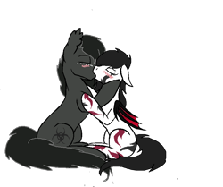 Size: 800x670 | Tagged: safe, artist:oramagic, oc, oc only, bat pony, pony, undead, vampire, vampony, blushing, eyes closed, female, freckles, male, oc x oc, shipping, straight, tattoo