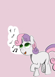 Size: 1080x1529 | Tagged: safe, artist:flutteriot, sweetie belle, filly, singing, solo