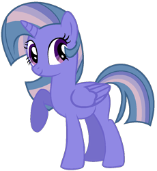 Size: 860x936 | Tagged: safe, artist:rainy-ponyashka-dash, oc, oc only, oc:rainy glow, alicorn, pony, alicorn oc, magical lesbian spawn, offspring, parent:trixie, parent:twilight sparkle, parents:twixie, solo