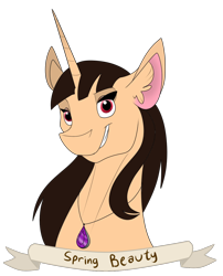 Size: 930x1150 | Tagged: safe, artist:fantasyinsanity, oc, oc only, oc:spring beauty, alicorn, pony, alicorn oc, bust, solo