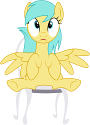 Size: 2124x2957 | Tagged: safe, artist:bluemeganium, sunshower raindrops, slice of life (episode), chair, simple background, surprised, trace, transparent background, vector