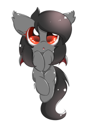 Size: 800x1100 | Tagged: safe, artist:mrsremi, oc, oc only, oc:qetesh, bat pony, pony, chibi, heart eyes, solo, wingding eyes