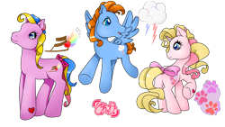 Size: 1920x1080 | Tagged: safe, artist:prettywitchdoremi, danny williams, megan williams, molly williams, g1, g3, cutie mark, g1 to g3, generation leap, plot, ponified