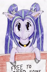 Size: 2200x3347 | Tagged: safe, artist:40kponyguy, derpibooru exclusive, aria blaze, ariabetes, cute, ponified, solo, traditional art