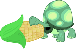 Size: 3556x2298 | Tagged: safe, artist:porygon2z, tank, corn, eating, food, herbivore, simple background, solo, transparent background, vector