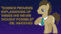 Size: 1920x1080 | Tagged: safe, doctor whooves, pony, slice of life (episode), astronomy, male, moon, physics, quote, science, space, stallion