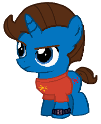 Size: 285x347 | Tagged: safe, artist:arronskull66, pony, unicorn, atom, colt, jimmy neutron, ponified, watch