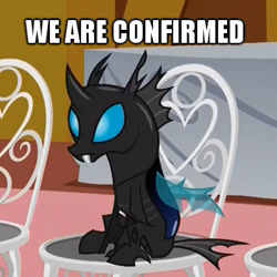 Size: 400x400 | Tagged: safe, screencap, kevin (changeling), changeling, slice of life (episode), image macro, meme