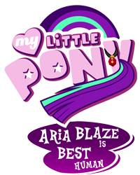 Size: 1403x1753 | Tagged: safe, artist:mit-boy, edit, aria blaze, equestria girls, rainbow rocks, best human, logo, logo edit, simple background, tail, transparent background, vector