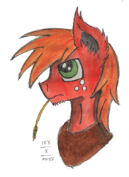 Size: 763x1048 | Tagged: safe, artist:mane-shaker, big macintosh, earth pony, pony, colored, male, solo, stallion, traditional art, watercolor painting