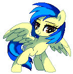 Size: 145x147 | Tagged: safe, artist:pepooni, oc, oc only, oc:silvia, pegasus, pony, looking at you, pixel art, solo