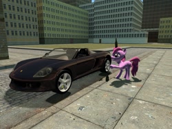 Size: 1024x768 | Tagged: safe, berry punch, berryshine, 3d, car, gmod, porsche, porsche carrera gt