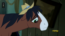 Size: 1600x900 | Tagged: safe, screencap, trouble shoes, appleoosa's most wanted, discovery family logo, image macro, meme