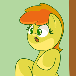 Size: 1000x1000 | Tagged: safe, artist:tastypony, derpibooru import, peachy pie, :o, solo