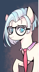 Size: 619x1135 | Tagged: safe, artist:beaty, coco pommel, alternate hairstyle, glasses, solo