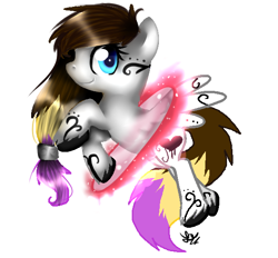 Size: 588x545 | Tagged: safe, artist:amaifox, oc, oc only, oc:tattoo heart, tattoo